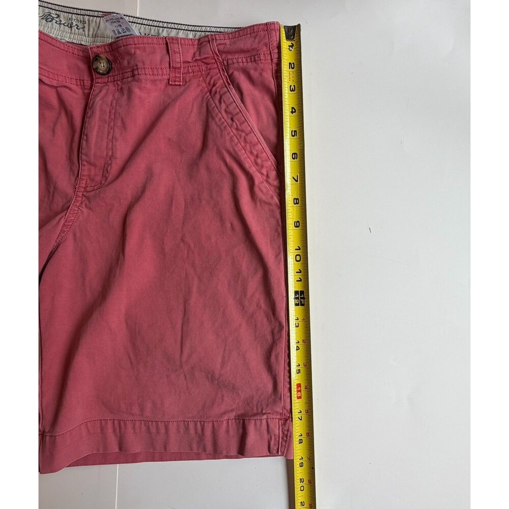Eddie Bauer Shorts Womens 12 Coral Blakely Chino Bermuda Cotton Casual Twill - Picture 9 of 9